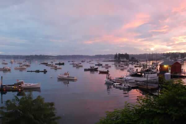 blue hill maine sunset