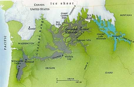 western Ice Sheet at the time of the Flood and the Flood area