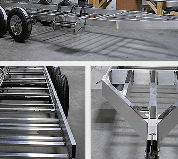 travel trailers aluminum chassis frame