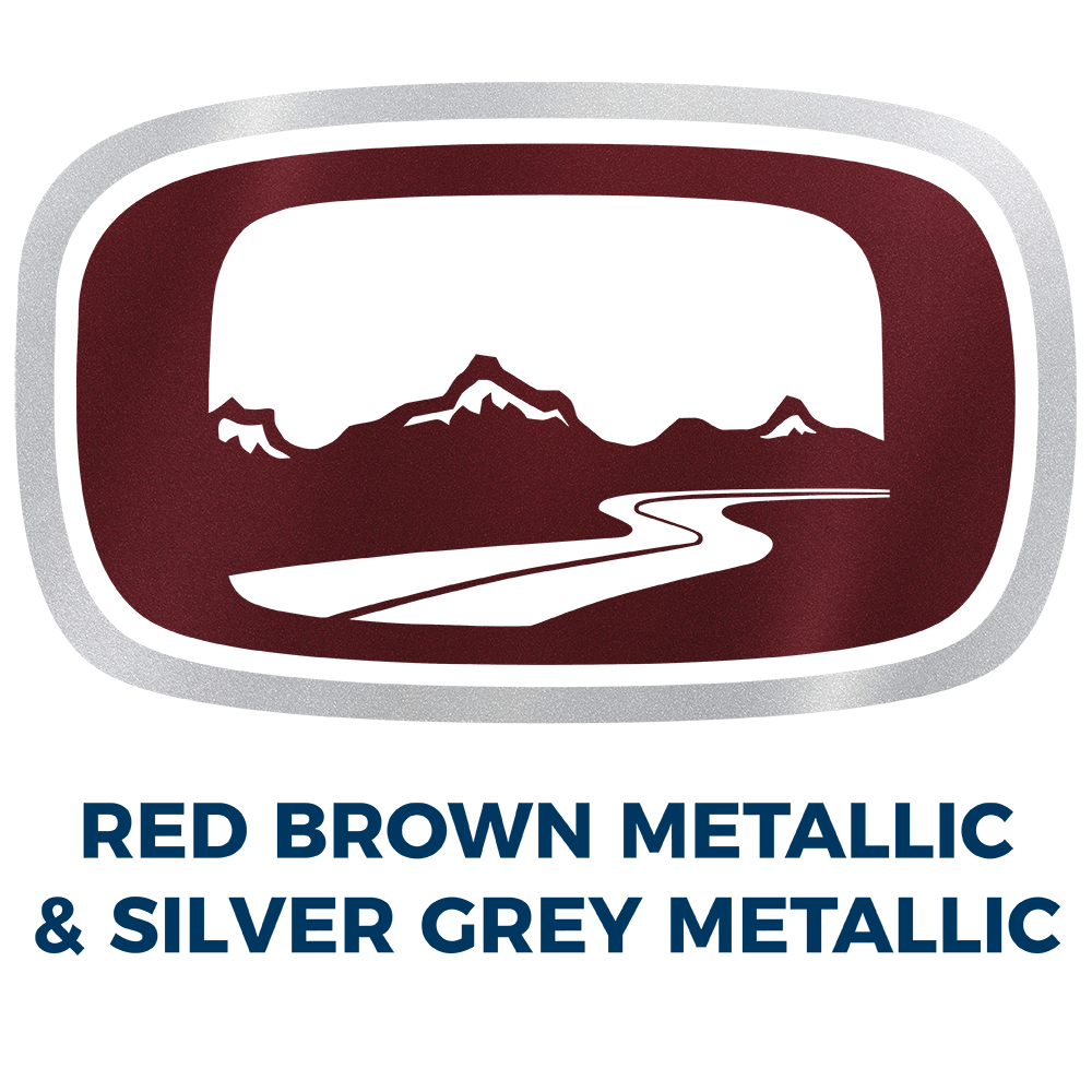 Red Brown Metallic & Silver Grey Metallic
