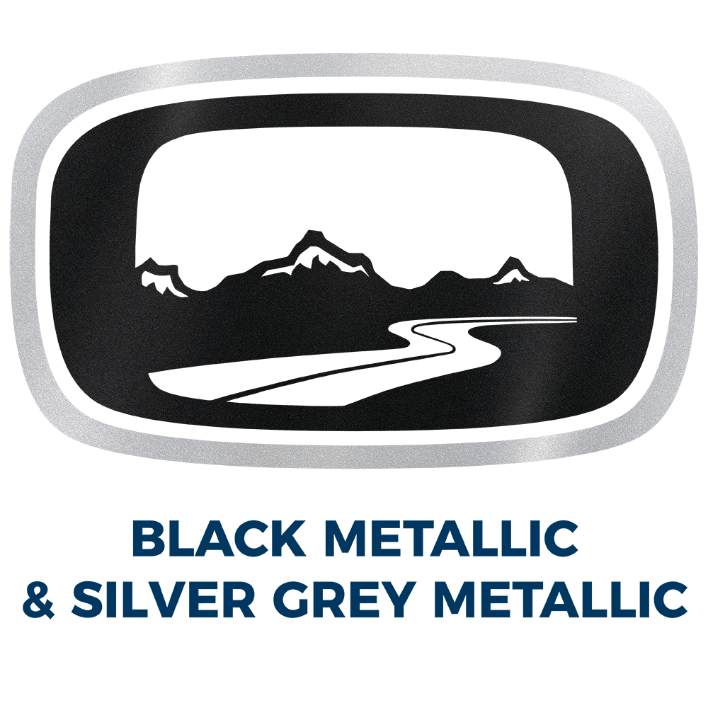 Black Metallic & Silver Grey Metallic