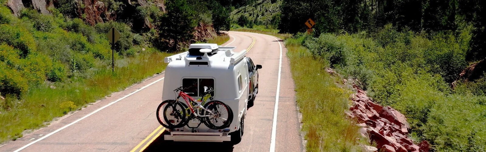 The travel trailer is a compact and easy-to-tow choice.