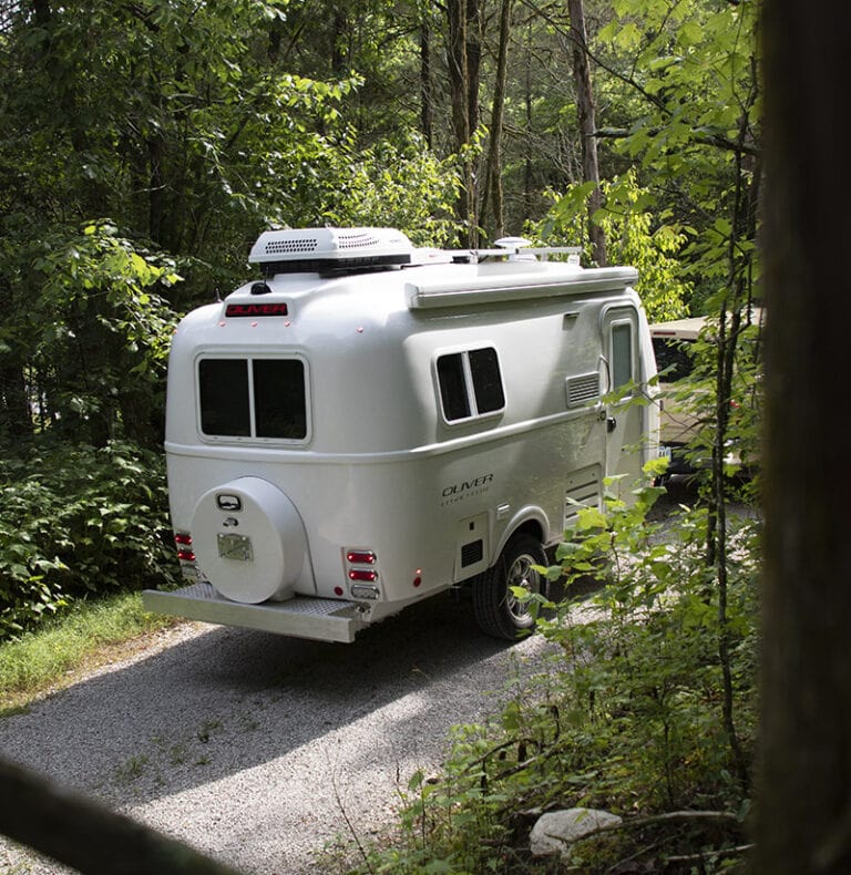 A Legacy Elite travel trailer providing a perfect base for outdoor camping adventures.