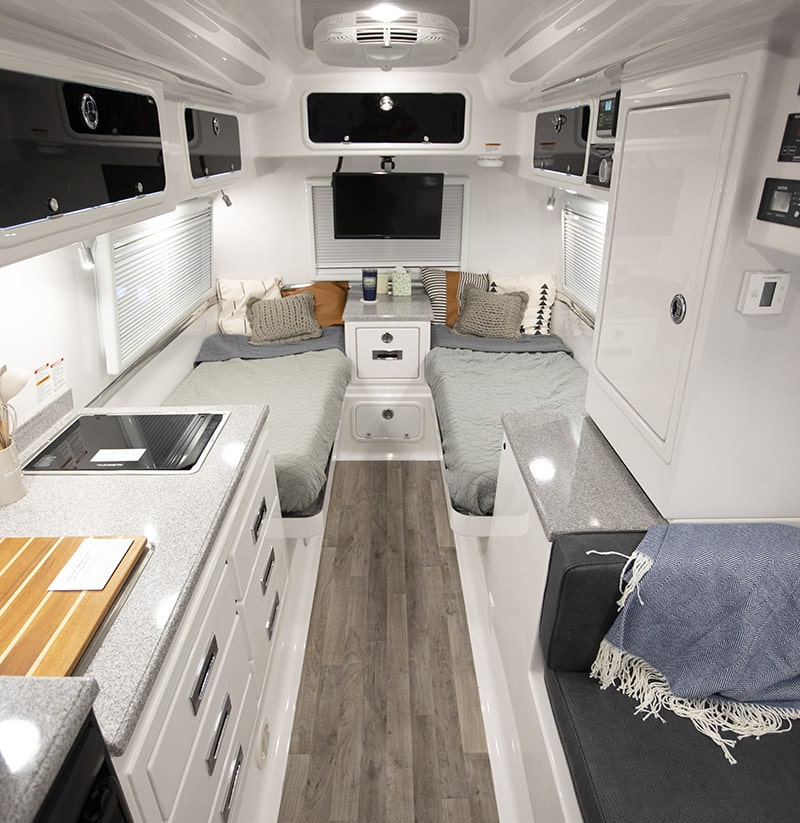 Inside view of the legacy elite 2 twin bed floor plan