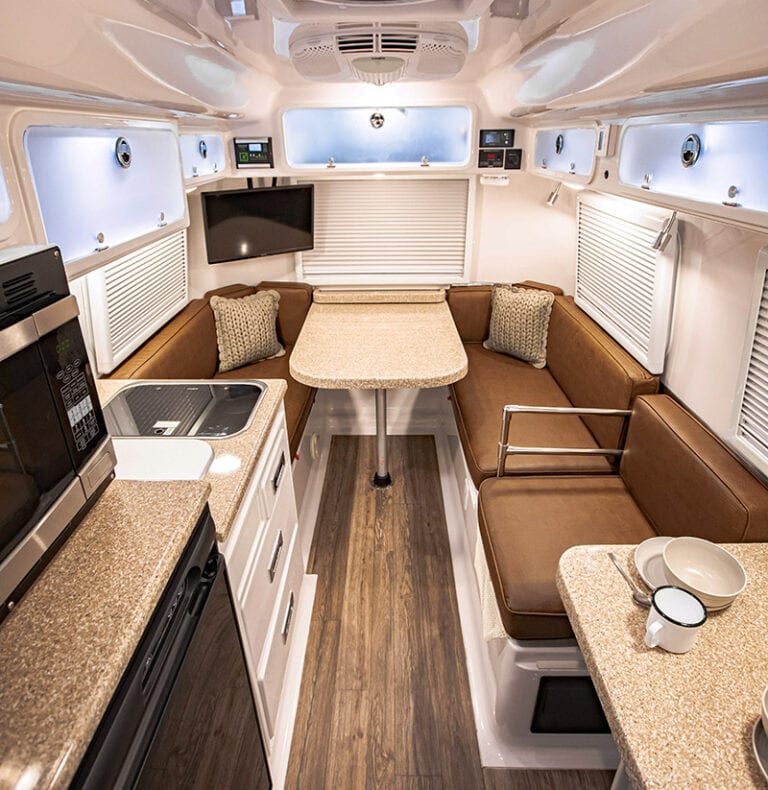 The interior of the Legacy Elite showcases modern features and amenities.