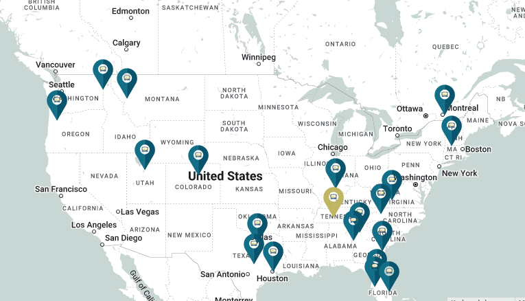 RV Dealership Map Locations