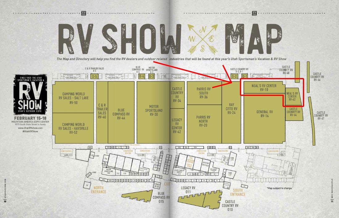 RV Show Map Location Map