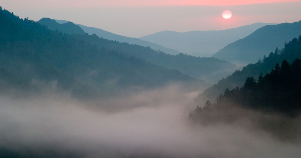 Sunset at Morton's Overlook Great Smoky Mountains National Park