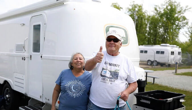 travel trailer in cold weather