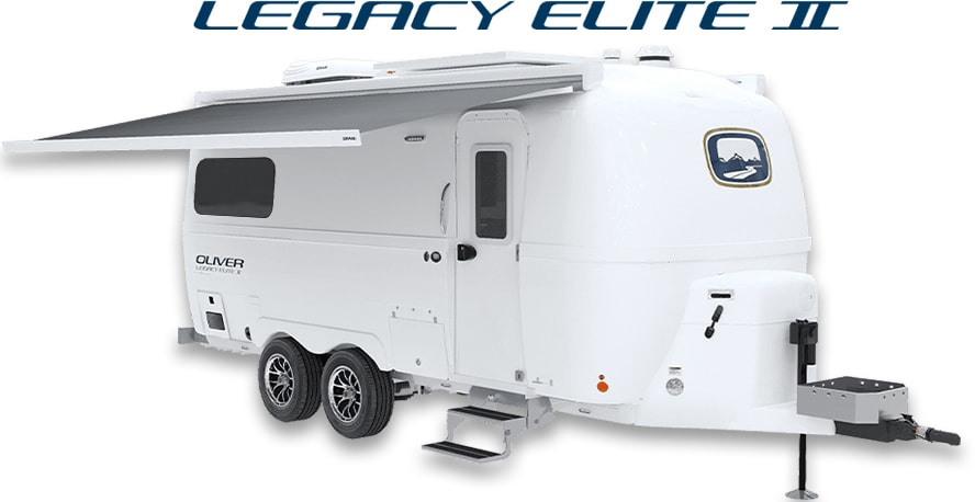 Comparison chart of Oliver Legacy Elite and Elite II fiberglass travel trailers versus Airstream, Escape, inTech, and NuCamp, highlighting key features, quality, and value